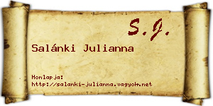 Salánki Julianna névjegykártya